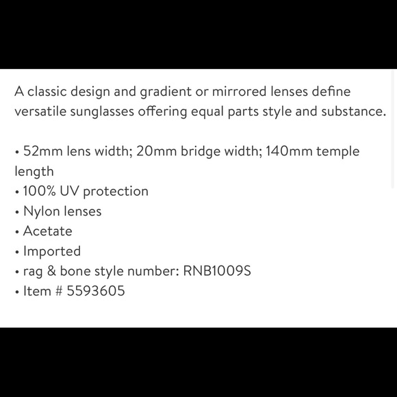 Rag & Bone 52mm Cat Eye Sunglasses 🕶 - Picture 4 of 16